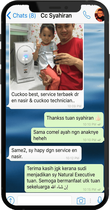 testimoni pengguna penapis air cuckoo